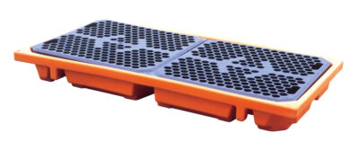 Podłoga robocza pod 2 beczki, pomarańczowa (pojemność 112l)